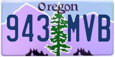 OR license plate 943MVB