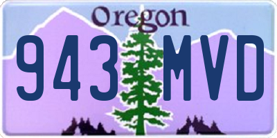 OR license plate 943MVD