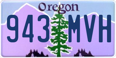 OR license plate 943MVH