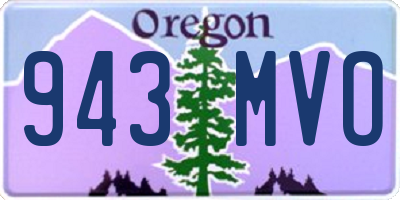 OR license plate 943MVO