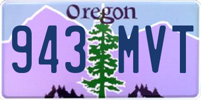 OR license plate 943MVT