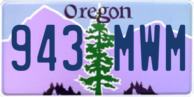 OR license plate 943MWM