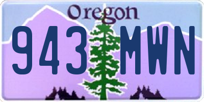 OR license plate 943MWN