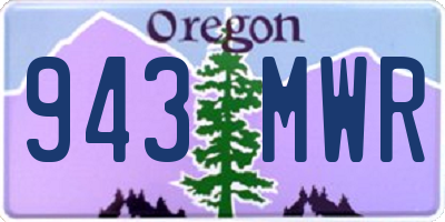OR license plate 943MWR