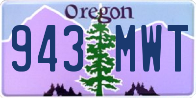 OR license plate 943MWT