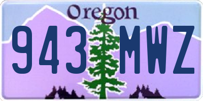 OR license plate 943MWZ