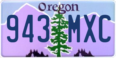 OR license plate 943MXC