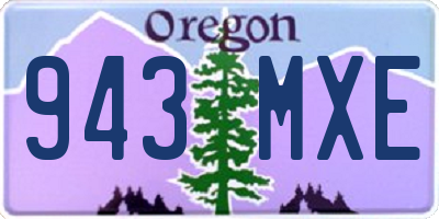 OR license plate 943MXE
