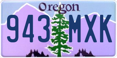 OR license plate 943MXK