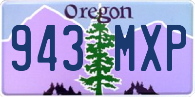 OR license plate 943MXP