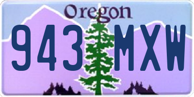 OR license plate 943MXW