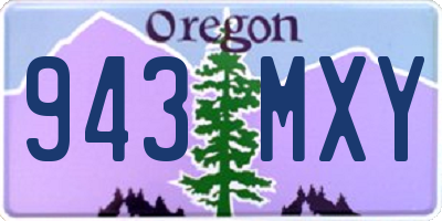 OR license plate 943MXY