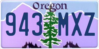 OR license plate 943MXZ