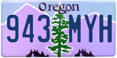 OR license plate 943MYH