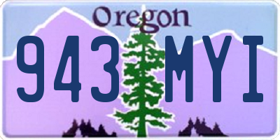 OR license plate 943MYI