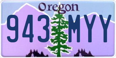 OR license plate 943MYY