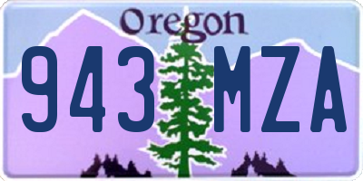 OR license plate 943MZA