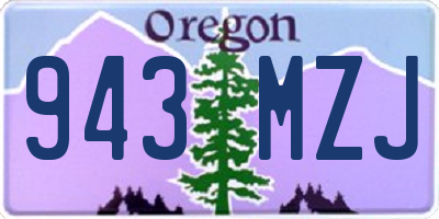 OR license plate 943MZJ