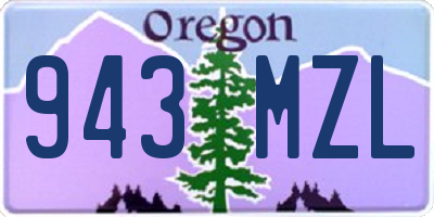 OR license plate 943MZL