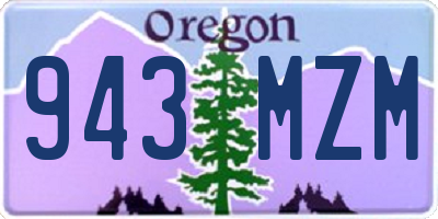 OR license plate 943MZM