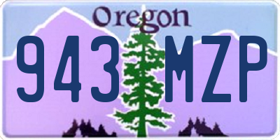 OR license plate 943MZP