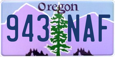 OR license plate 943NAF