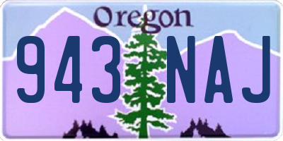 OR license plate 943NAJ