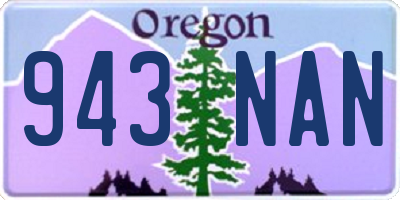 OR license plate 943NAN
