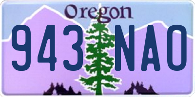 OR license plate 943NAO