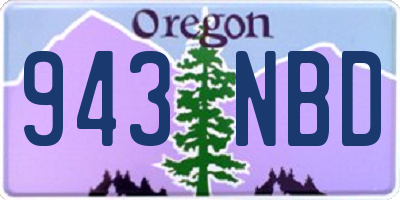 OR license plate 943NBD
