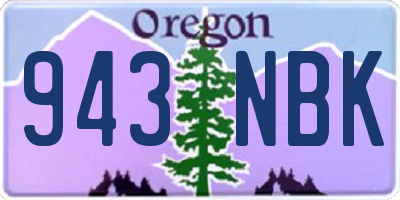 OR license plate 943NBK