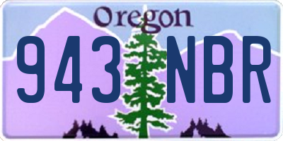 OR license plate 943NBR