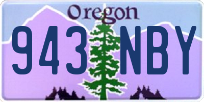 OR license plate 943NBY