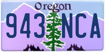 OR license plate 943NCA