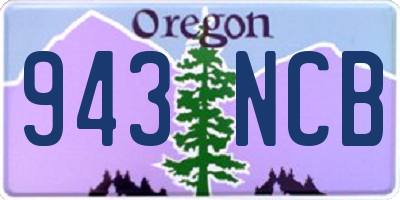 OR license plate 943NCB