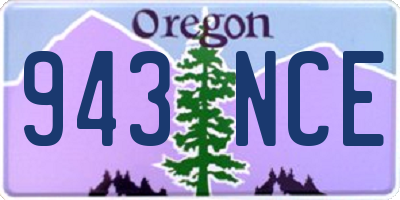 OR license plate 943NCE