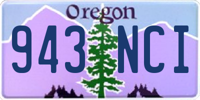 OR license plate 943NCI
