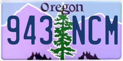 OR license plate 943NCM