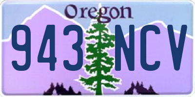 OR license plate 943NCV