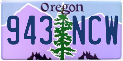 OR license plate 943NCW