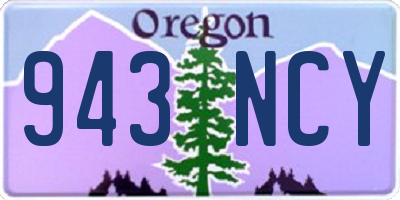 OR license plate 943NCY