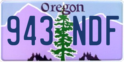 OR license plate 943NDF