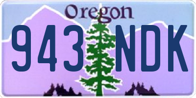 OR license plate 943NDK