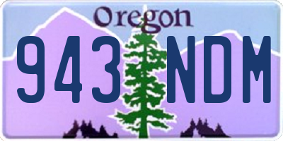 OR license plate 943NDM