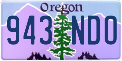 OR license plate 943NDO