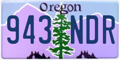 OR license plate 943NDR