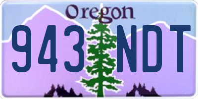 OR license plate 943NDT