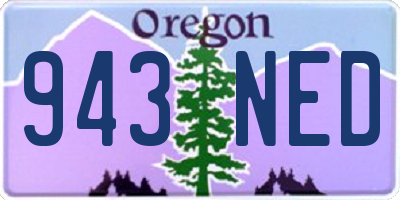 OR license plate 943NED