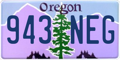 OR license plate 943NEG