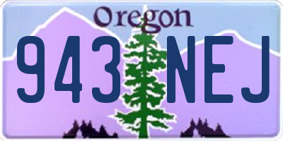 OR license plate 943NEJ